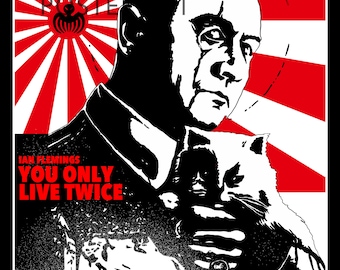 You Only Live Twice Poster: Hand Drawn James Bond Film Art (Digital Download)