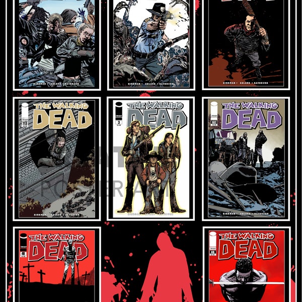 Walking Dead Poster, The Walking Dead Wall Art, Walking Dead Comic Art, Walking Dead Print, Walking Dead Graphic Poster