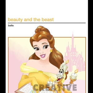 Poster de La Bella e la Bestia, Poster del film La Bella e la Bestia, Poster di Belle Disney, Stampa de La Bella e la Bestia