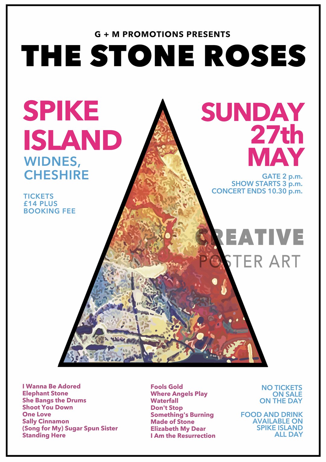 Stone Roses Spike Island Concert Poster Print - Etsy