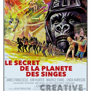 Beneath the Planet of the Apes Poster,Planet of the Apes Poster, Planet of the Apes French Edition Poster Print