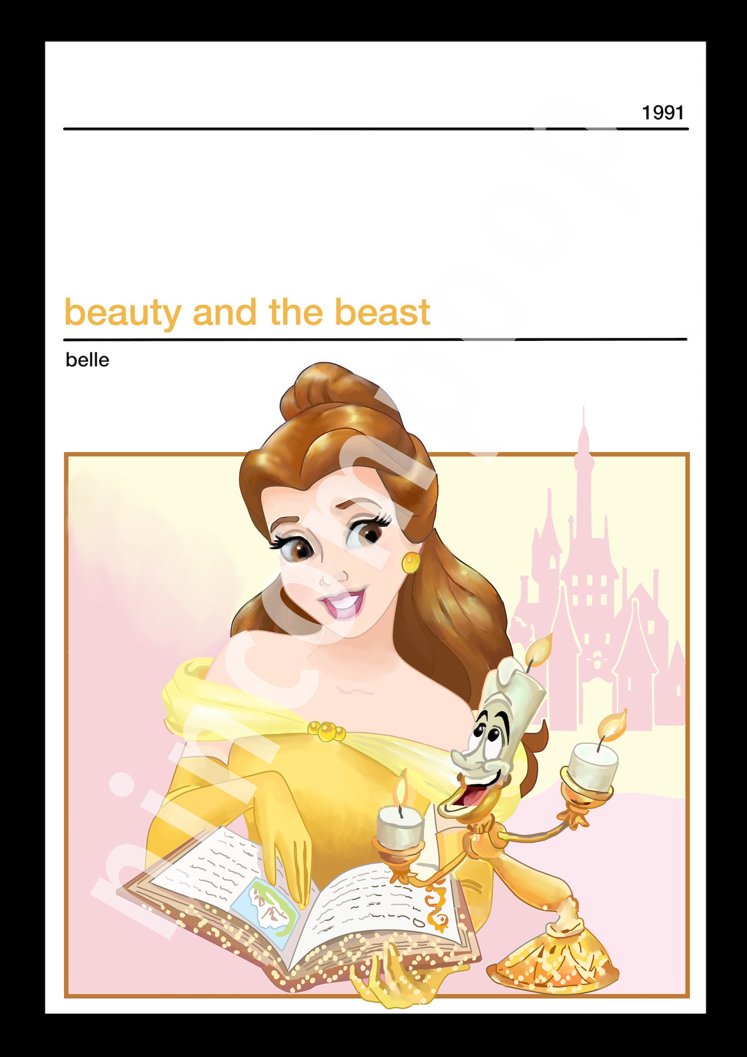 Beauty And The Beast Disney Movie Print Beauty And The Beast Etsy Ireland