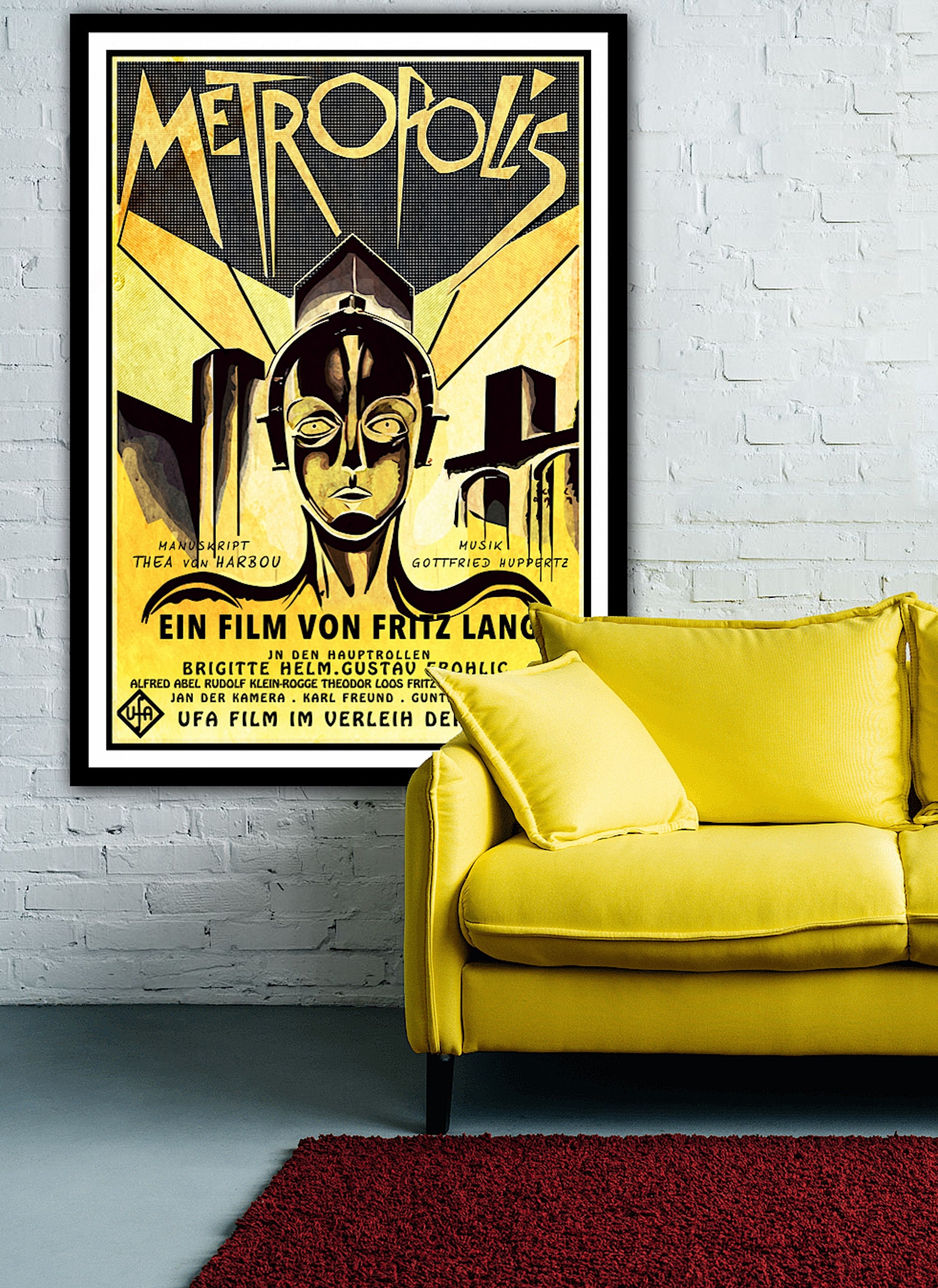 メトロポリス映画ポスター：レトロSFウォールアート（デジタル
