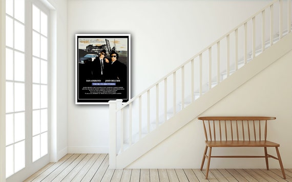 ブルース・ブラザーズ映画ポスター手描きウォールアートデジタル