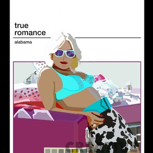 True Romance Movie Poster: Hand-Drawn Digital Art Print