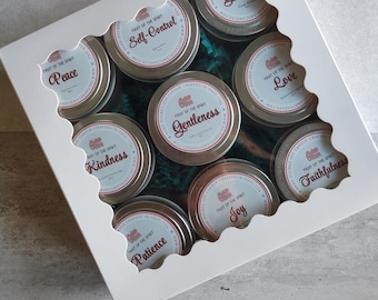 Fruit of the Spirit Galatians 5:22–23 Candle Set | 9 Hand-Poured x 4oz Soy Candles
