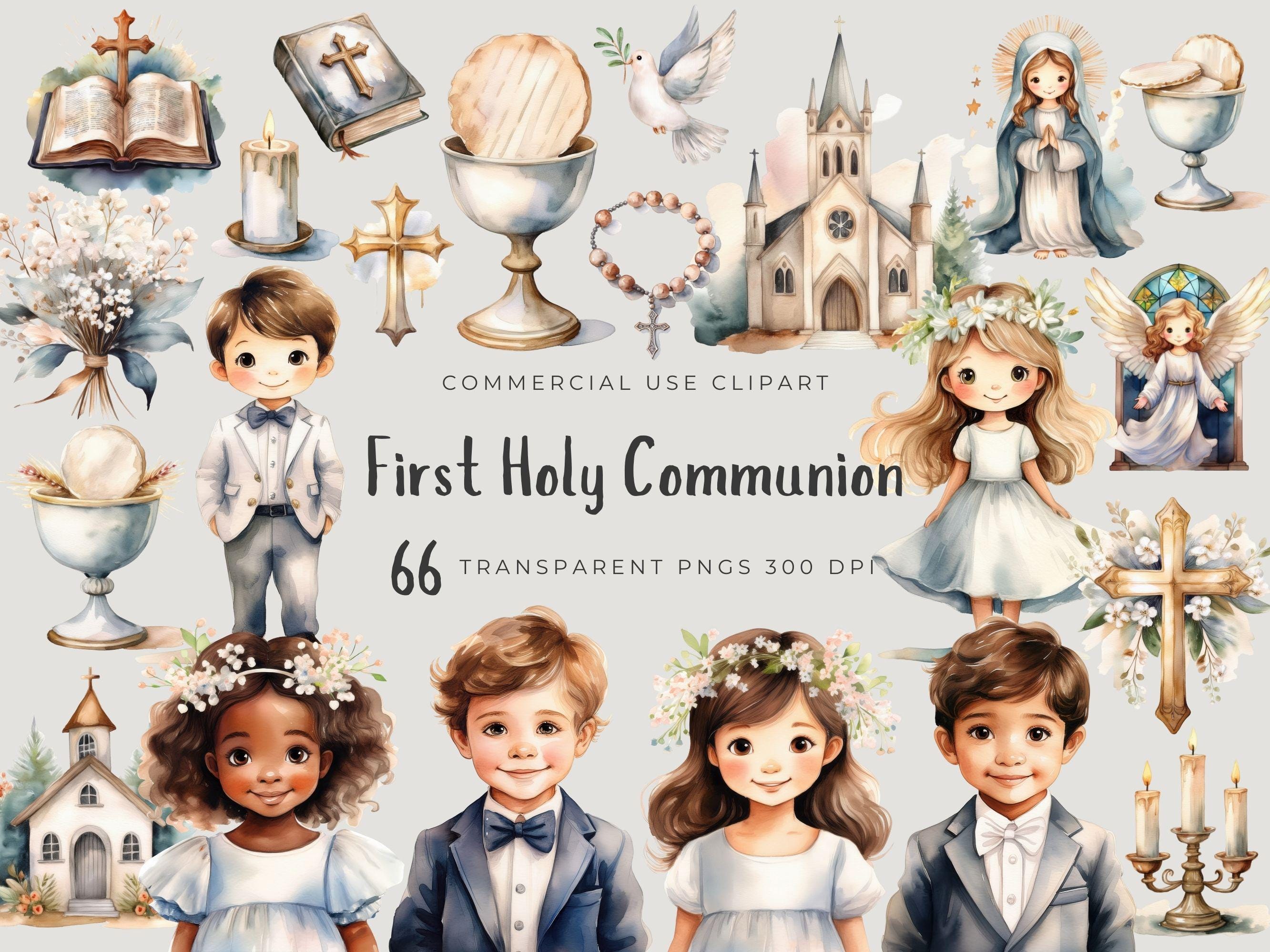 66 First Holy Communion PNG, Boy Girl, Religious Catholic Christian ...