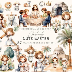 Cristianismo Bonito Páscoa Clipart Religioso PNG Jesus Aquarela Ele Ressuscitou Cruz Ressurreição Fé Católica História Bíblica Diário Devocional