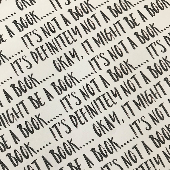 Book Themed Wrapping Paper for a Funny Gift Wrap Idea or Literary