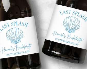 Last Splash Bachelorette Favors | Custom Wine or Champagne Labels