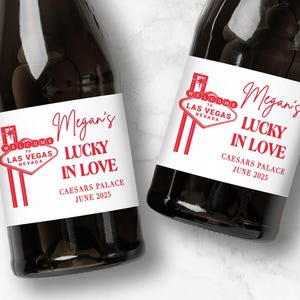 Lucky in Love Vegas Bachelorette Favors | Custom Wine or Champagne Labels