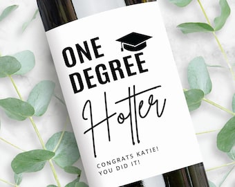 College Graduation Gift | Custom Wine Label | One Degree Hotter