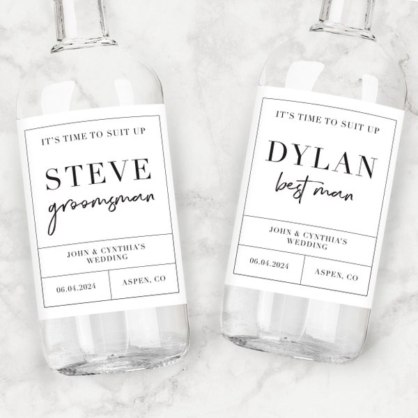 Groomsman Gift | Custom Tequila or Whiskey Bottle Labels