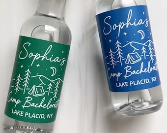 Camp Bachelorette Party Favors | Custom Shooter Labels