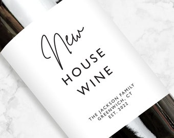 Personalized Housewarming Gift | New House Wine Label