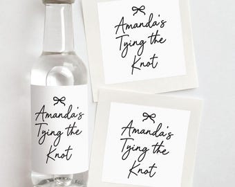 She's Tying the Knot Custom Shooter Labels | Bridal Shower Favors