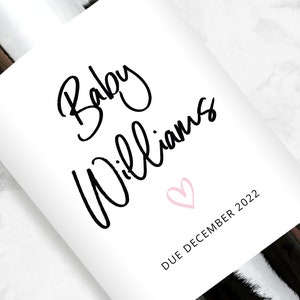 Personalized Baby Announcement, Wine Label, Champagne Label, Baby Shower Favors