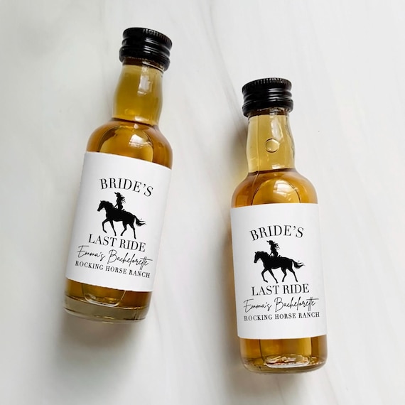 Bride's Last Ride Bachelorette Favors | Custom Wine or Champagne Labels