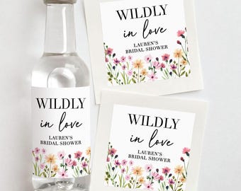 Wildly in Love Wildflower Bridal Shower Favors | Custom Shooter Labels
