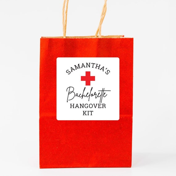 Hangover Kit Labels | Bachelorette Party Favors