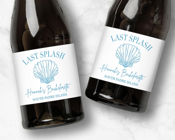 Last Splash Bachelorette Favors | Custom Wine or Champagne Labels