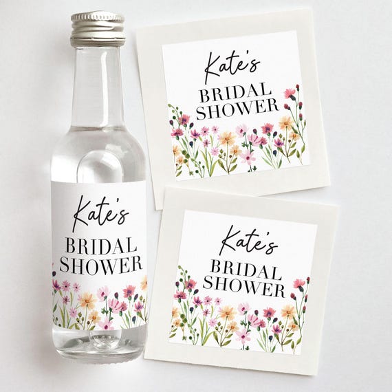 Wildflower Bridal Shower Favors | Custom Shooter Labels
