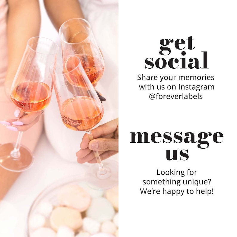 Message us for one-of-a-kind gifts | Connect with us on social media @foreverlabels | Share your memories with us on Instagram @ForeverLabels | Forever Labels