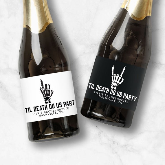 Til Death Do Us Party Bachelorette Favors | Champagne or Wine Labels