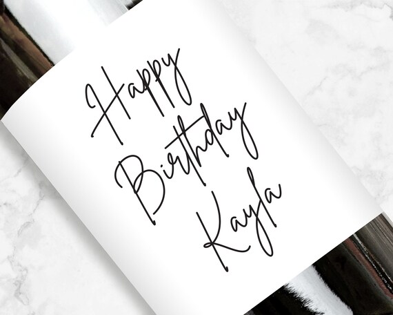 Personalized Birthday Wine Label, Happy Birthday Gift