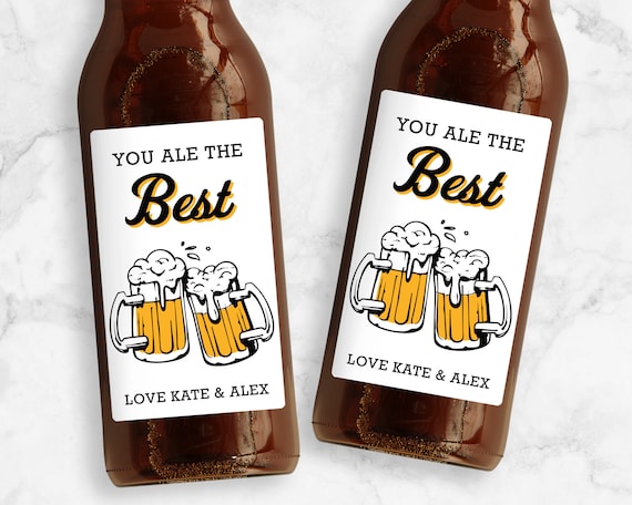 You Ale The Best Beer Label, Cursive, Personalized Father's Day Dad Gift