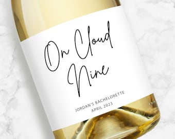 On Cloud Nine Wine or Champagne Labels, Personalization Available