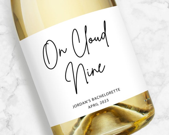 On Cloud Nine Wine or Champagne Labels, Personalization Available