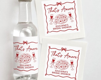 That's Amore Bridal Shower Favors | Custom Shooter Labels