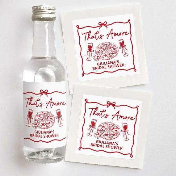 That's Amore Bridal Shower Favors | Custom Shooter Labels