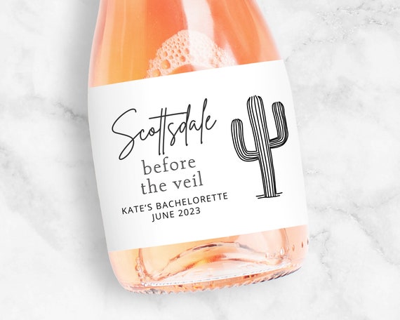 Scottsdale Before the Veil Wine Label, Bachelorette Party Favors