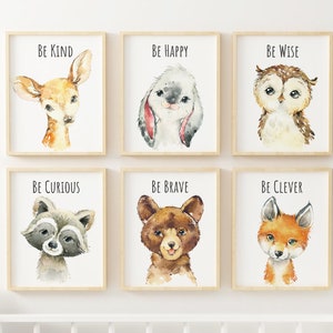 Woodland Nursery Prints, Printable Art, Woodland Animals Decor, Baby ...