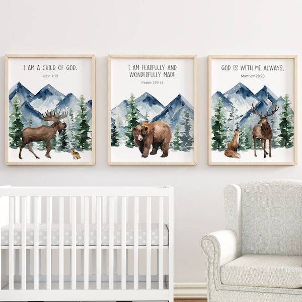 Forest Nursery Art Etsy