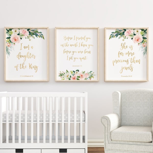 Christian Nursery Prints Girl Etsy