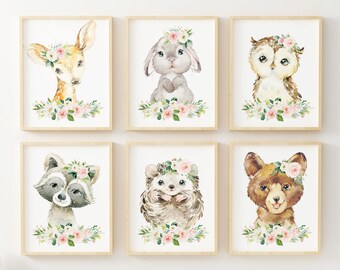 nursery woodland animal prints