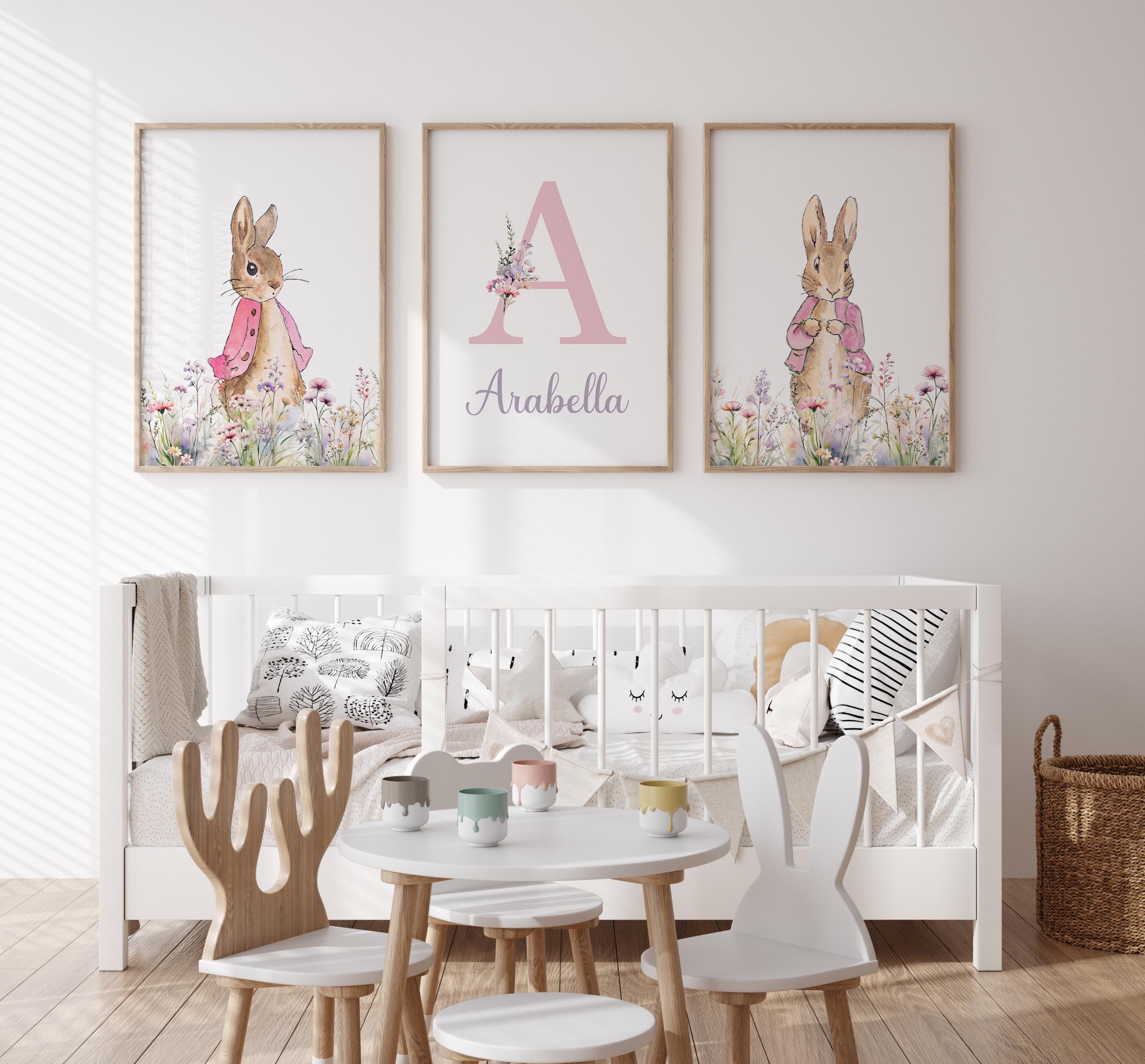 Flopsy Rabbit Prints, Peter Rabbit, Girl Nursery Prints, Nursery Wall ...