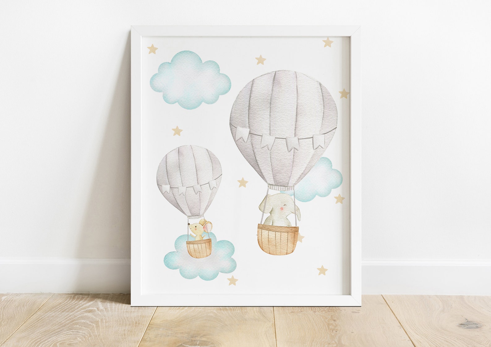Hot Air Balloon Nursery Prints, Gender Neutral Nursery Wall Decor ...