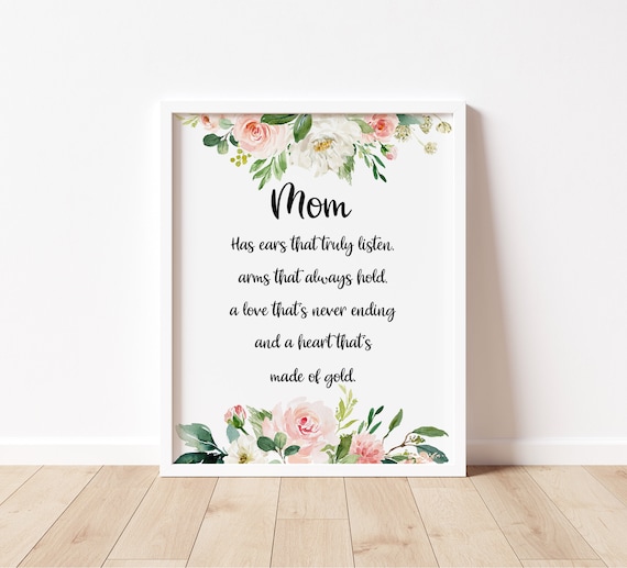 Mothers Day Gift for Mom-to Mom From Children-gifts for Mom-mothers Day Gift  From Kids-mom Gifts-thank You Gift-birthday Gift-choice of Poem 