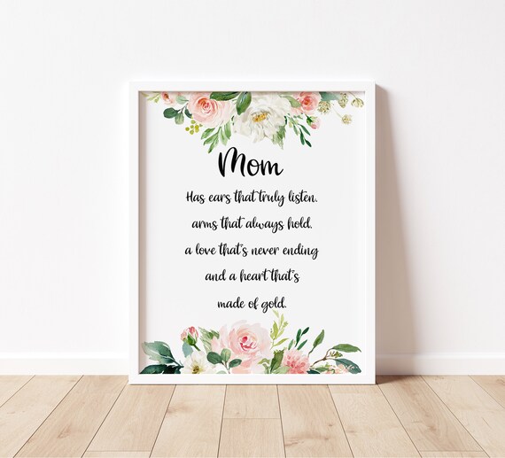 Mom Poem Print, Mothers Day Gift, Mothers Day Quote Printable, Mothers Day  Print, Mom Birthday Gift, Pink Floral, Mothers Poem, Gift for Mom - Etsy