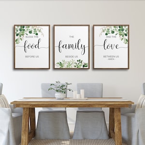Bless the food before us Prints, Dining Room Decor, Home Decor, Kitchen Wall Art, Kitchen Art Prints, Kitchen Signs, Bible Verse Wall Art,