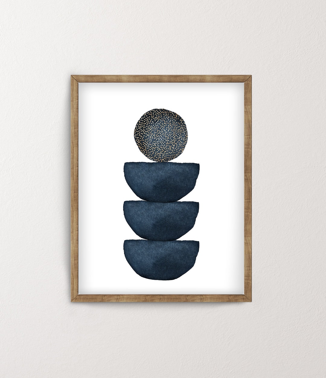 Navy Gold Modern Art Prints Abstract Prints Minimal Abstract Etsy