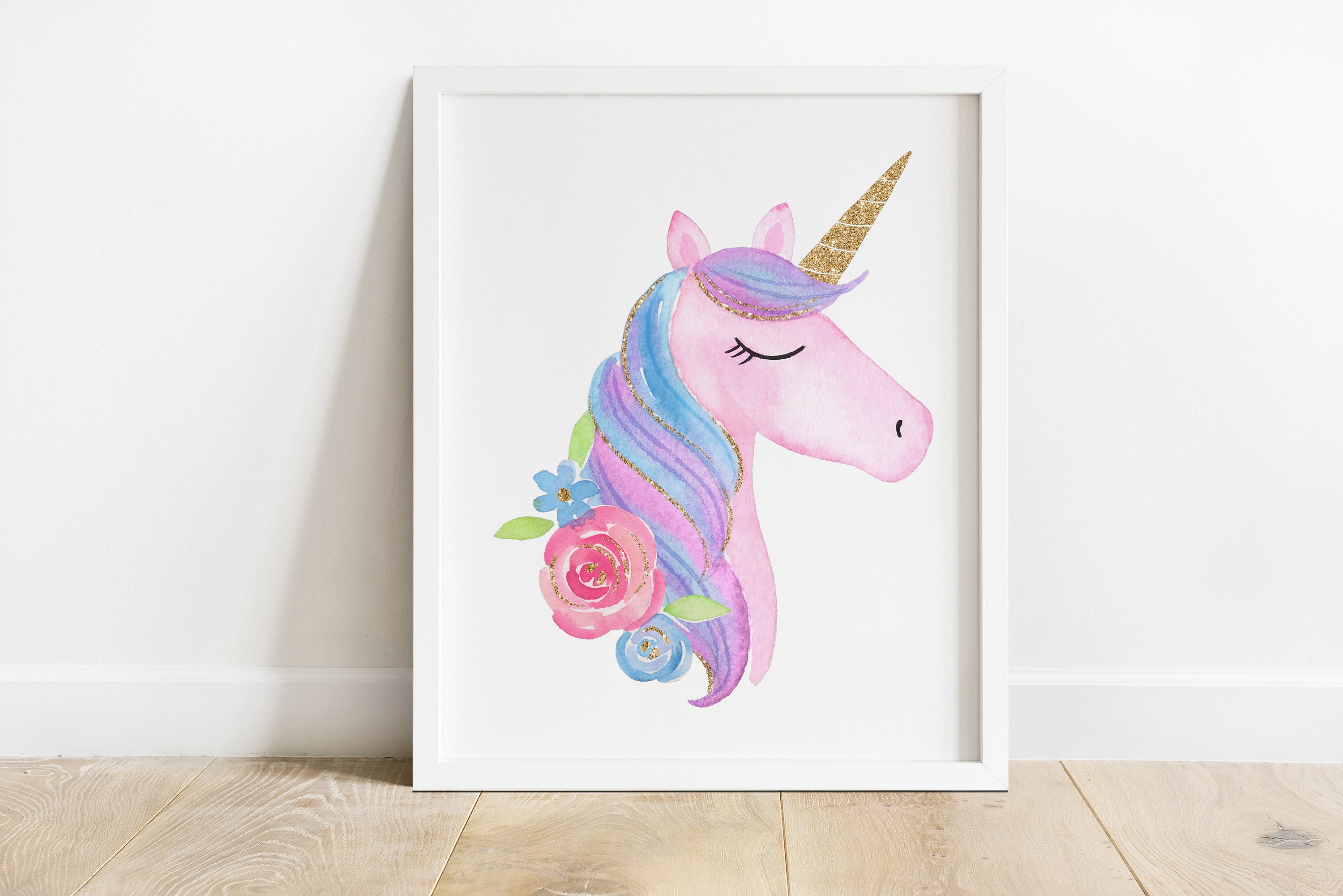 Unicorn Nursery Print Rainbow Nursery Wall Art Unicorn Wall - Etsy