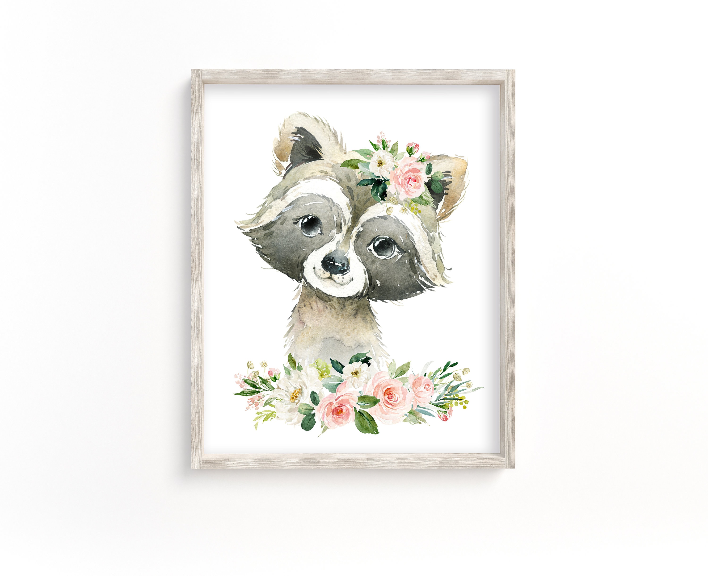 Baby Girl Nursery Wall Art Woodland Animal Prints Girls Room | Etsy