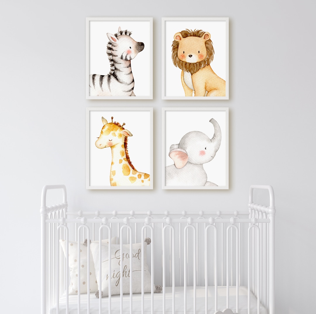 Safari Animal Nursery Prints Jungle Animals Baby Boy Nursery - Etsy