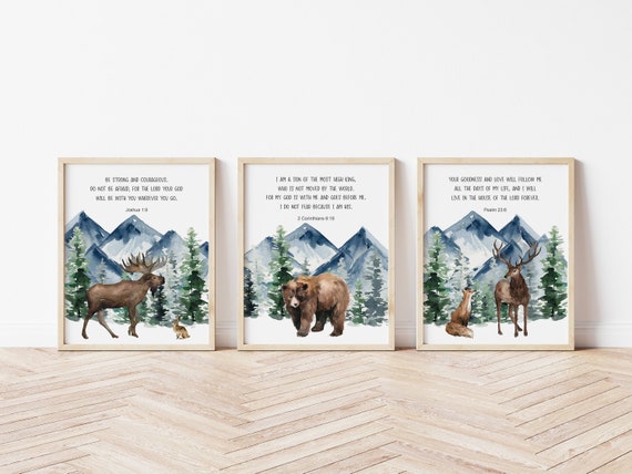 Buy Nursery Bible Verses Kid's Bible Verses Woodland Animal Online in India - Etsy Buy Nursery Bible Verses Kid's Bible Verses Woodland Animal Online in India - Etsy