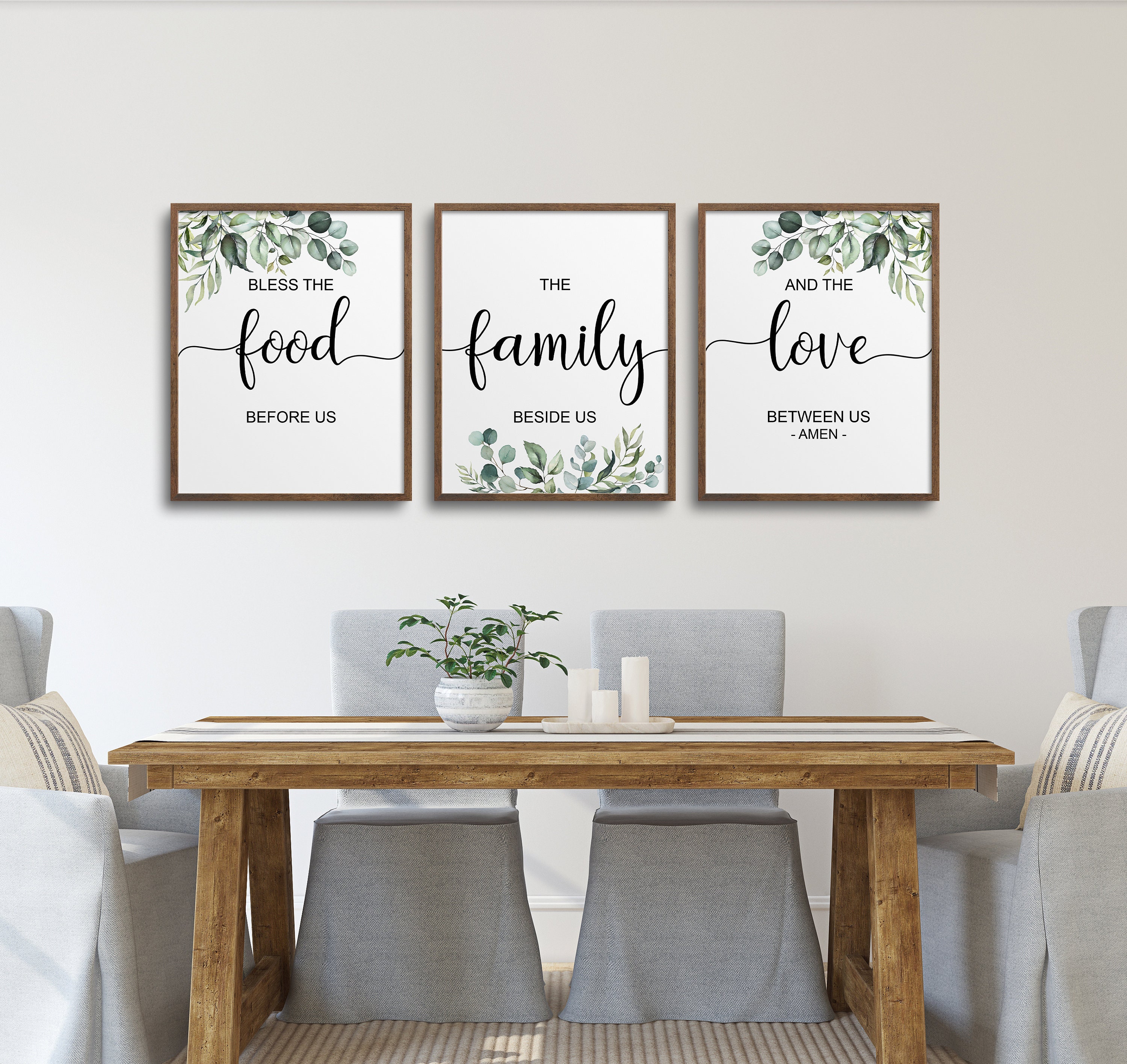 Bless the Food Before Us Prints Home Decor Dining Room - Etsy Sweden